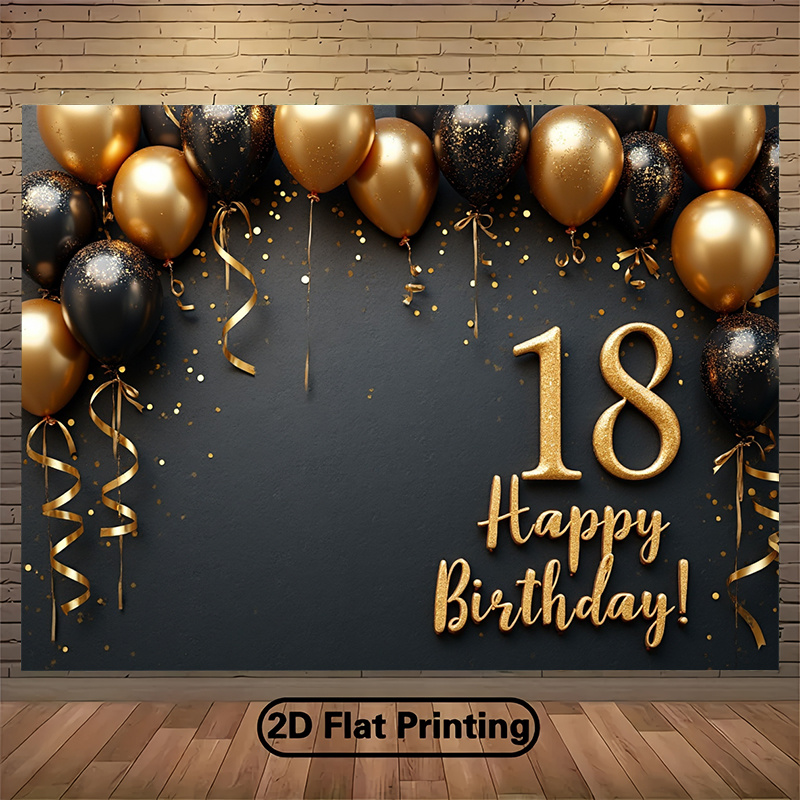 2D 1-delige zwart-gouden ballo - Party Banner Gold recensie en prijs